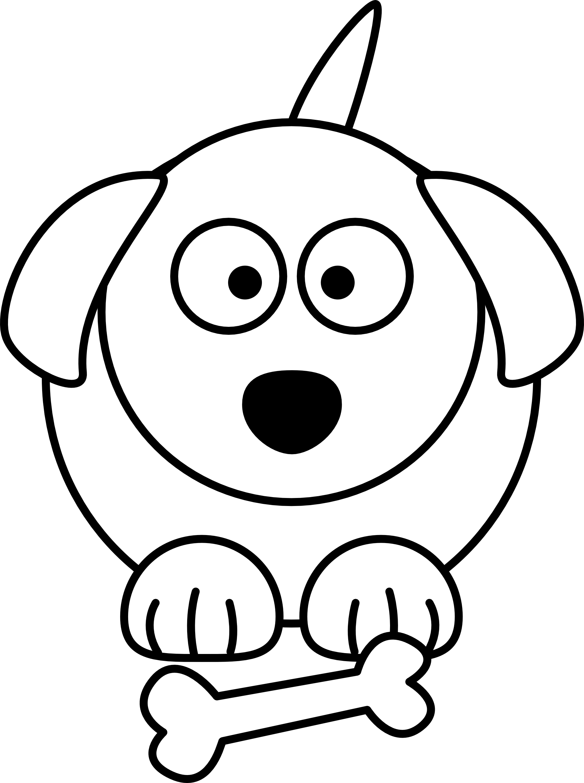Dog Line Art | Free Download Clip Art | Free Clip Art | on Clipart ...