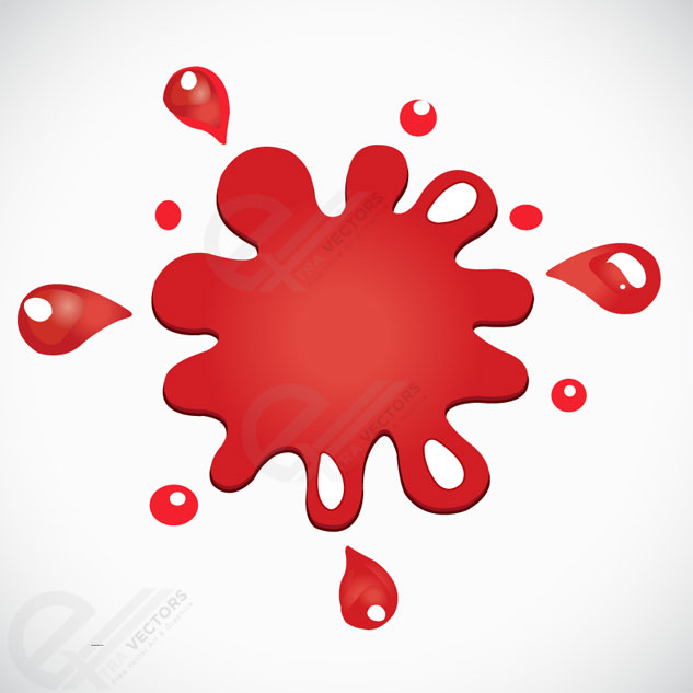 Red Paint Splash. Vector Illustration | ExtraVectors.com | Free ...