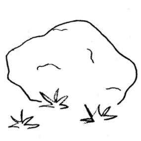 Rocks clipart black and white