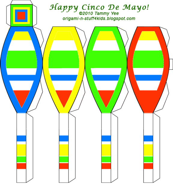 Origami n' Stuff 4 Kids: Cinco De Mayo: Paper Maracas