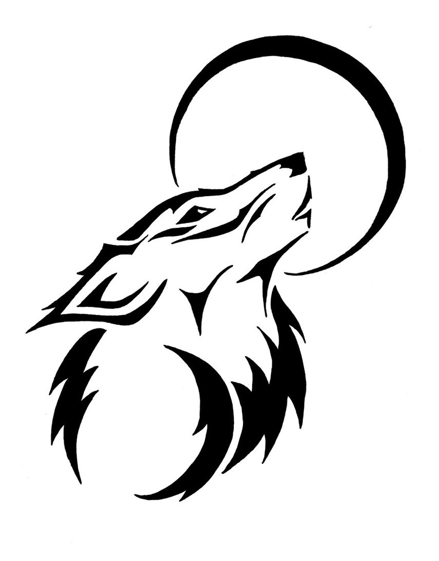 How To Draw A Wolf Howling Clipart - Free to use Clip Art Resource