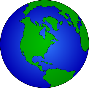 Usa world globe clipart vector