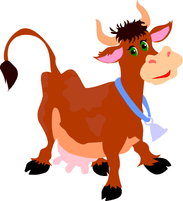 Cow animated clipart free