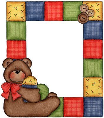 Teddy bear clipart border cute - ClipartFox
