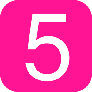 Pink number 4 clipart