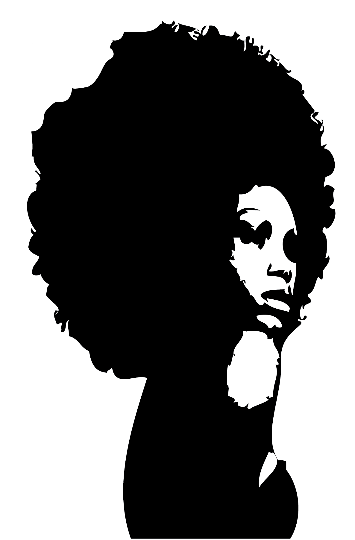 Clipart african american woman silhouette