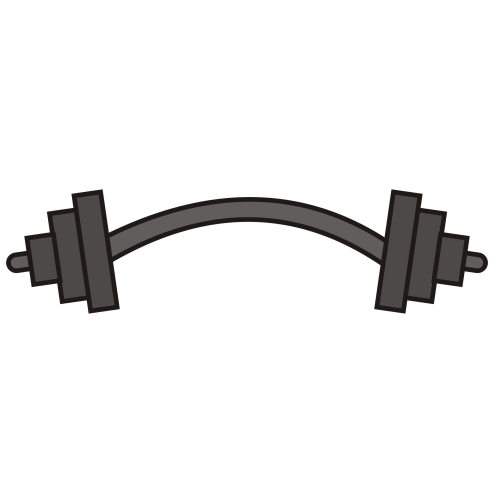 Bent barbell clipart