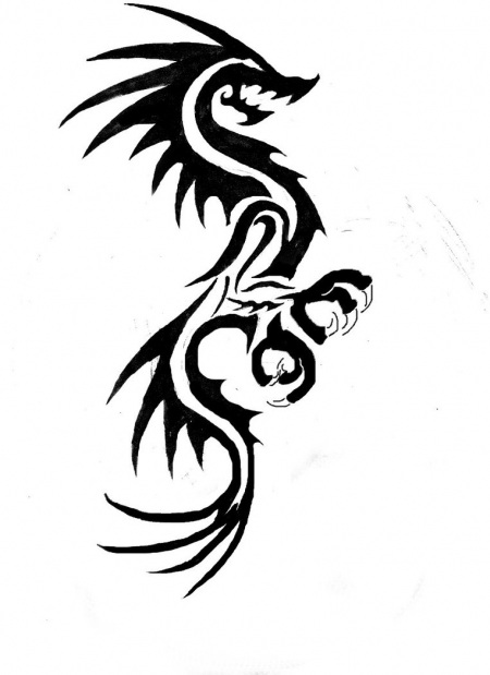 Black And White Dragon Tattoo | Free Download Clip Art | Free Clip ...