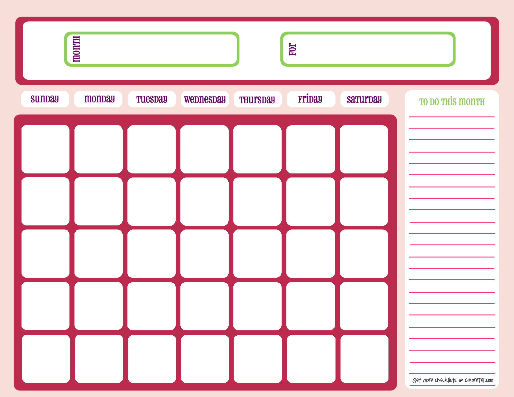 8 Best Images of Free Printable Weekly Blank Calendar Templates ...