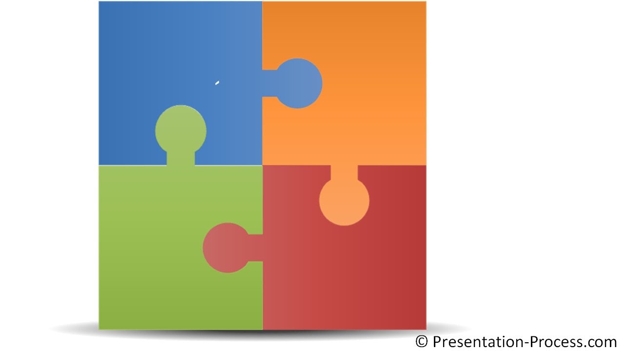  4 Piece Puzzle Template Powerpoint Free 