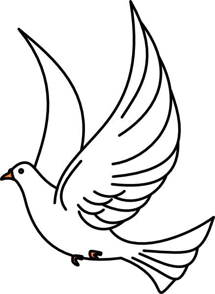 Flying dove clip art