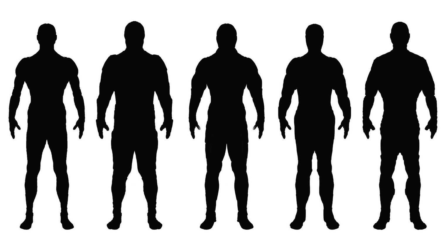 Silhouette of the human body clipart