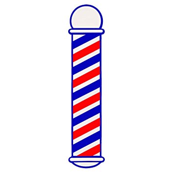 Amazon.com : SCALPMASTER Barber Pole Cling Decal Sticker BK-SC ...