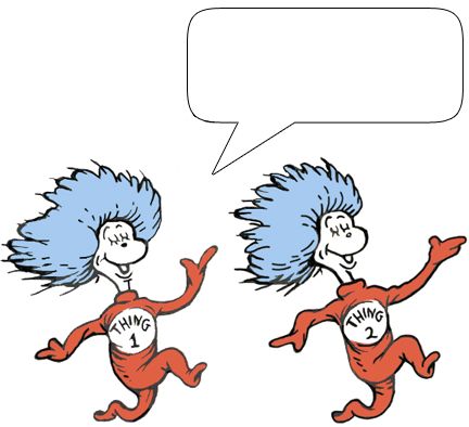 Dr. Seuss Thing 1 And Thing 2 Clipart