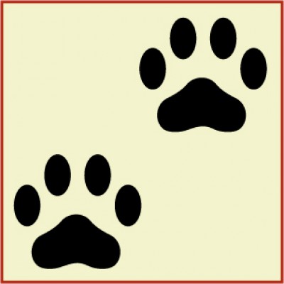 Paw print, dog paw print stencils