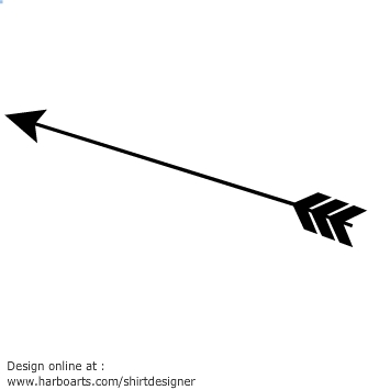 Archery straight arrow clipart