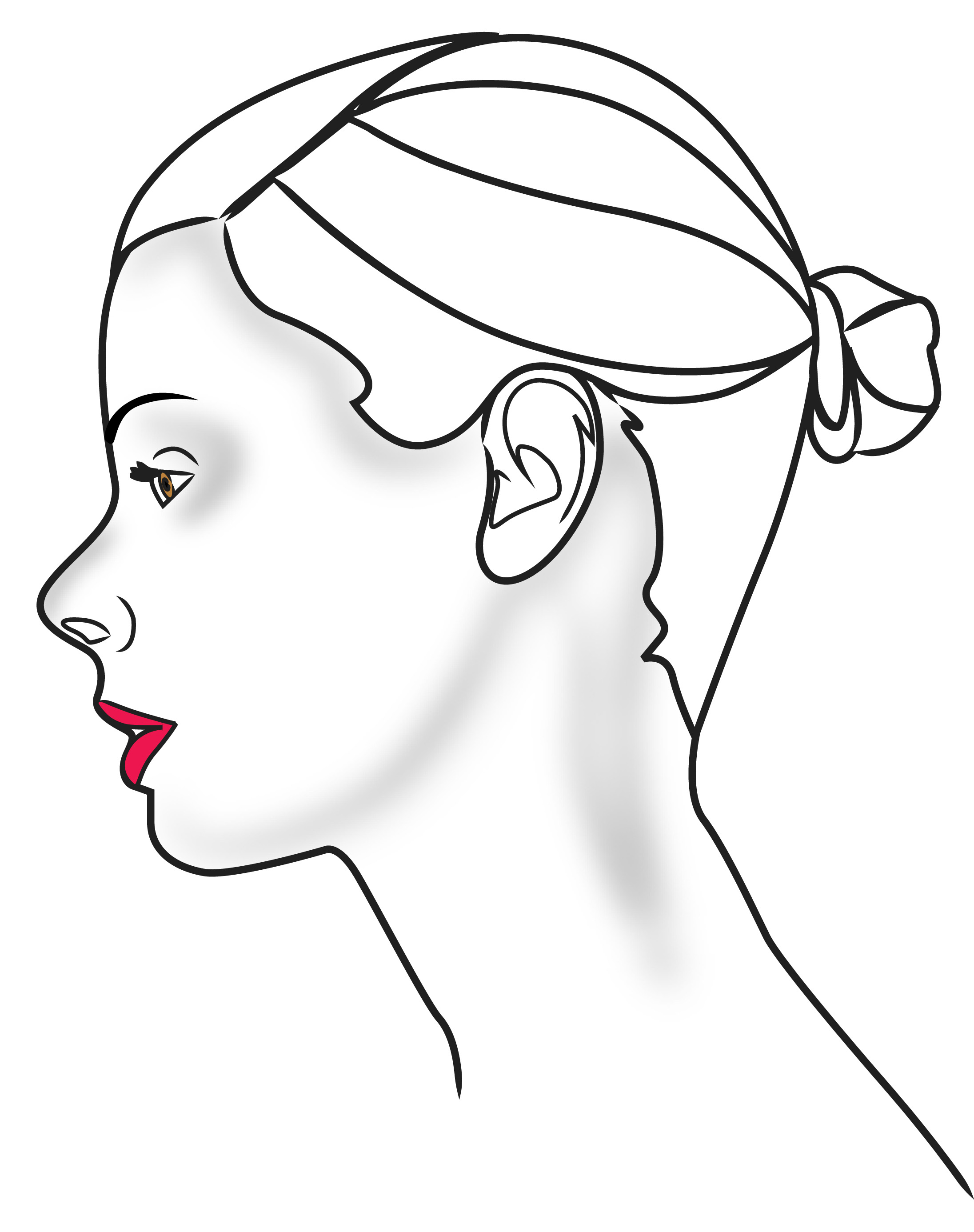 Outline Of A Head - ClipArt Best