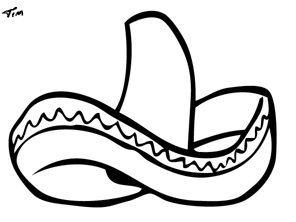 Sombrero Coloring Page - eColors