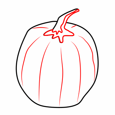 How to draw a pumpkin