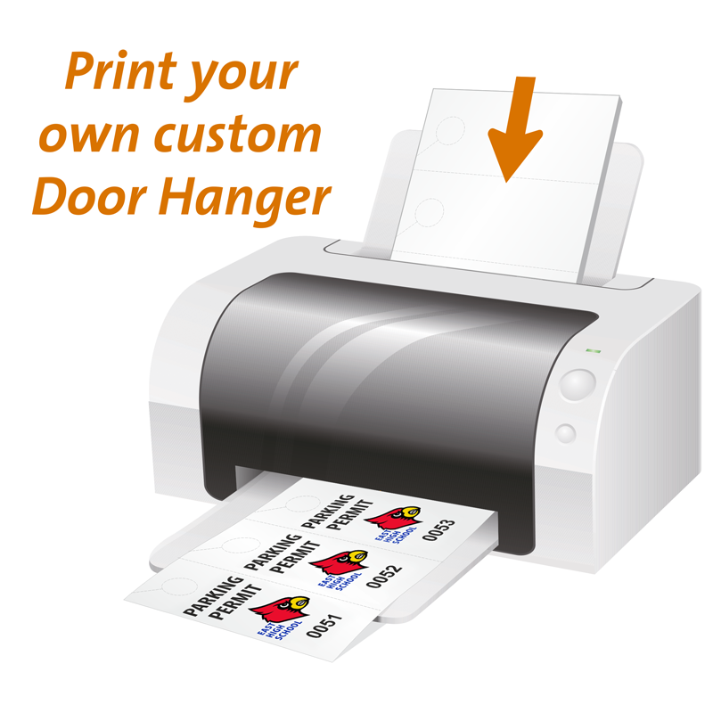 Blank Printable Three Door Knob Hangers Sheet, SKU - TG-0821