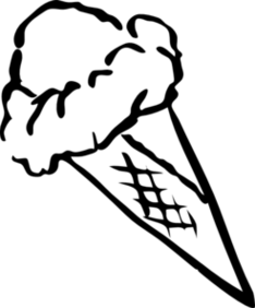 Ice Cream Scoop Outline Clipart - Free to use Clip Art Resource