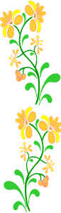Yellow Fiesta Flower Clip Art Borders