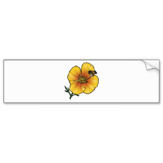 California Poppy Bumper Stickers, California Poppy Bumper Sticker ...