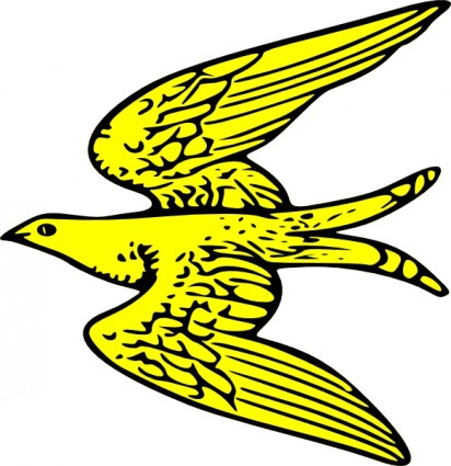 Flying Yellow Bird clip art Free vector in Open office drawing svg ...