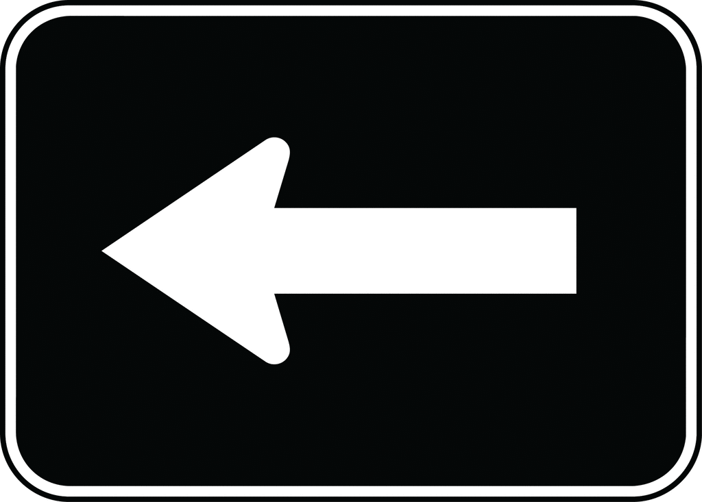 Left Arrow, Black and White | ClipArt ETC