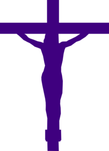 Jesus Christ On Cross Purple clip art - vector clip art online ...