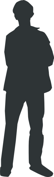 Standing Person Silhouette Clip Art - vector clip art ...