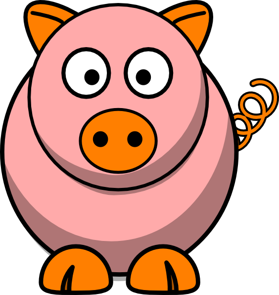 Pink Pig clip art - vector clip art online, royalty free & public ...