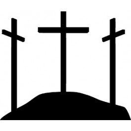 Three Crosses On Hill Decal #