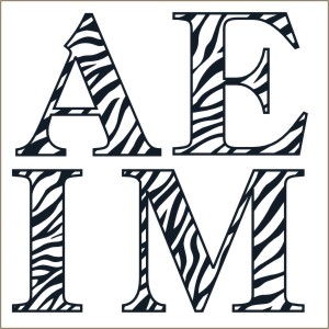 Zebra Monogram Vinyl Decal OneTime Use Vinyl Stencil