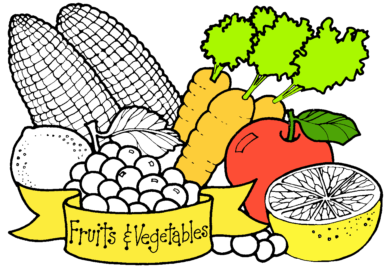 Fruit And Vegetables Drawings - Free Clipart Images