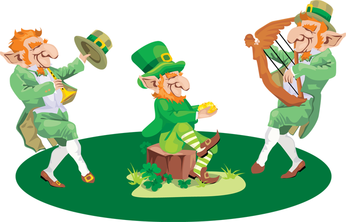 Dancing leprechaun clipart