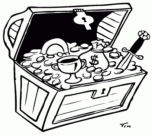 Treasure Chest Clipart Black And White - ClipArt Best