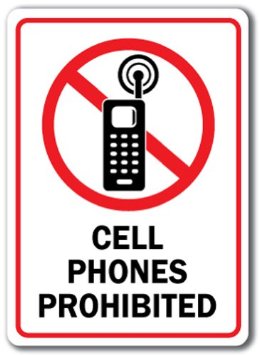 Amazon.com: Cell Phones Prohibited Sign - 10" x 14" OSHA Safety ...
