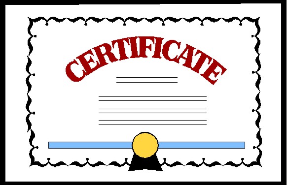 Certificate Clip Art