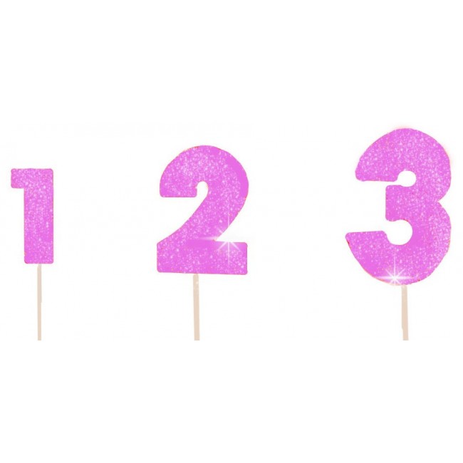 WholeCakeStuff | Wired lilac colour glittering number (Plaques ...