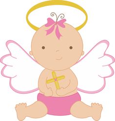 Baby girl angel clipart