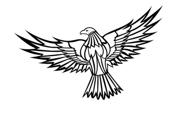 Eagle Flying Clipart Black And White - Free ...