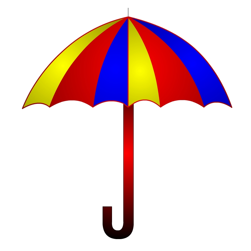 Blue Umbrella Clipart - Free Clipart Images