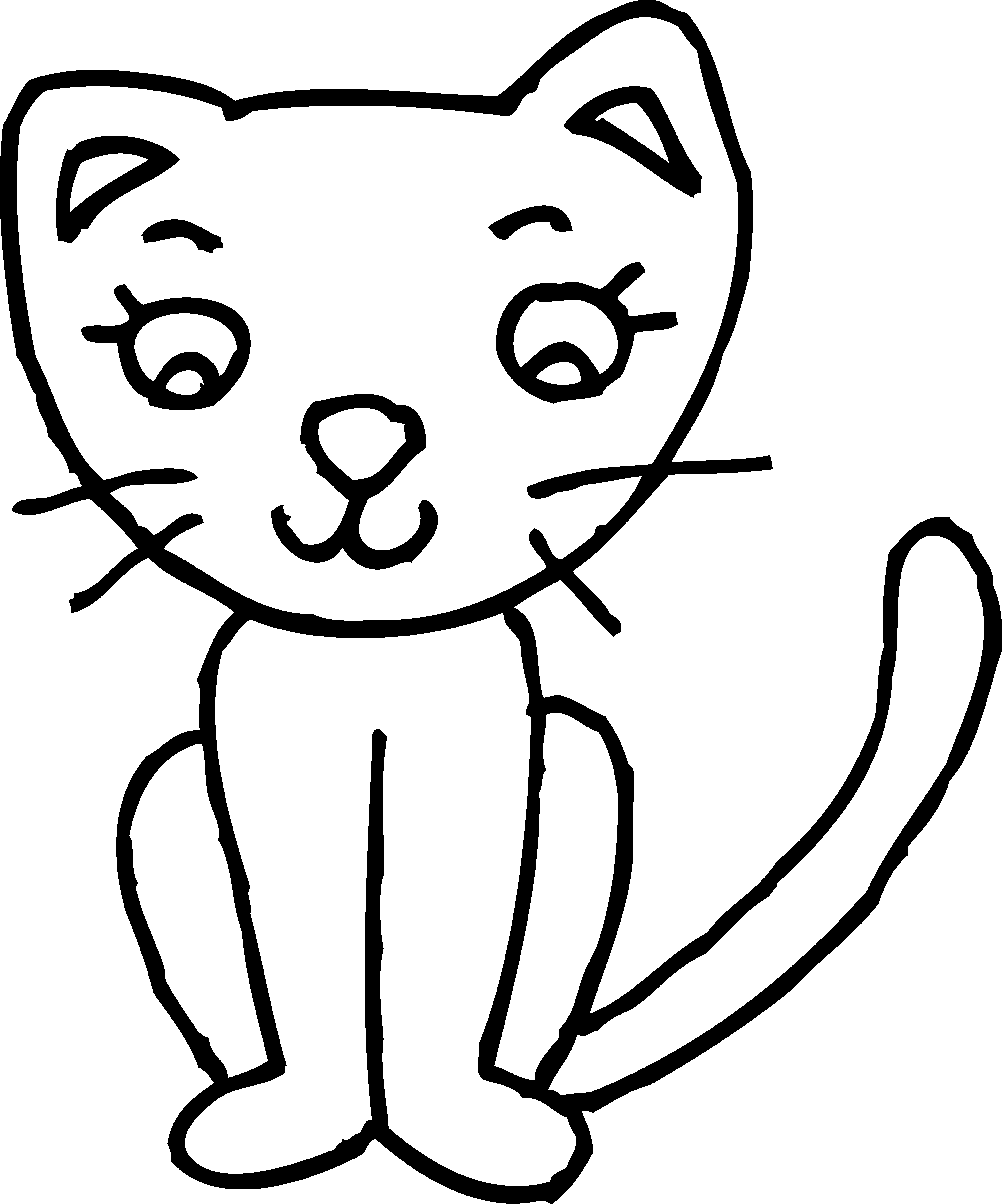 Cat Clipart Black And White - ClipArt Best