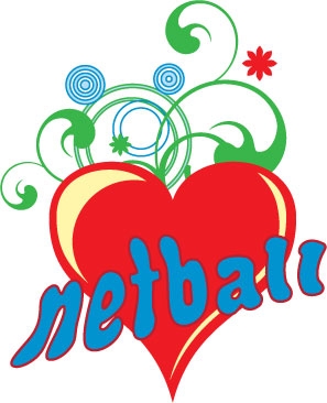 Netball game clipart