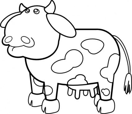 Clipart of cow outline