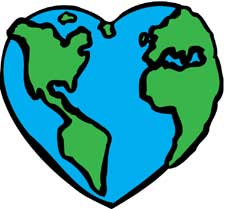 Clipart earth heart