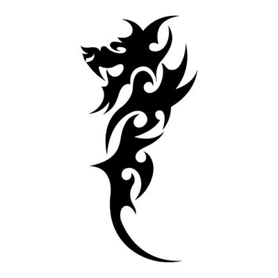 32+ Simple Tribal Dragon Tattoos