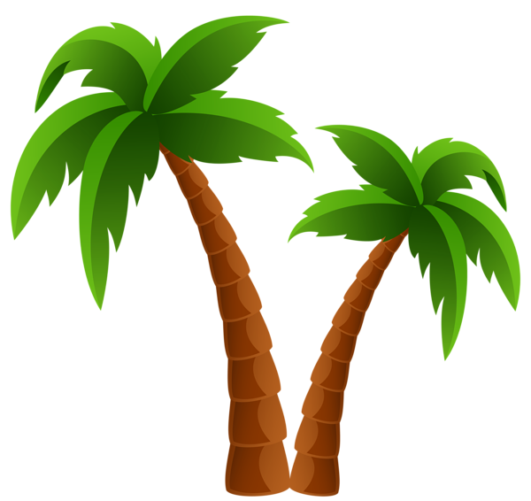 2 Palm Trees Clipart