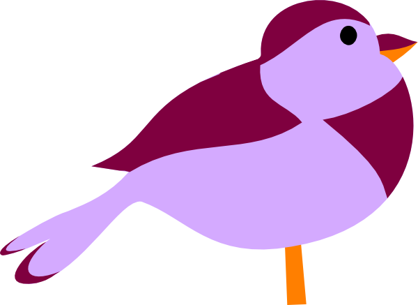 Little Purple Bird Clip Art - vector clip art online ...